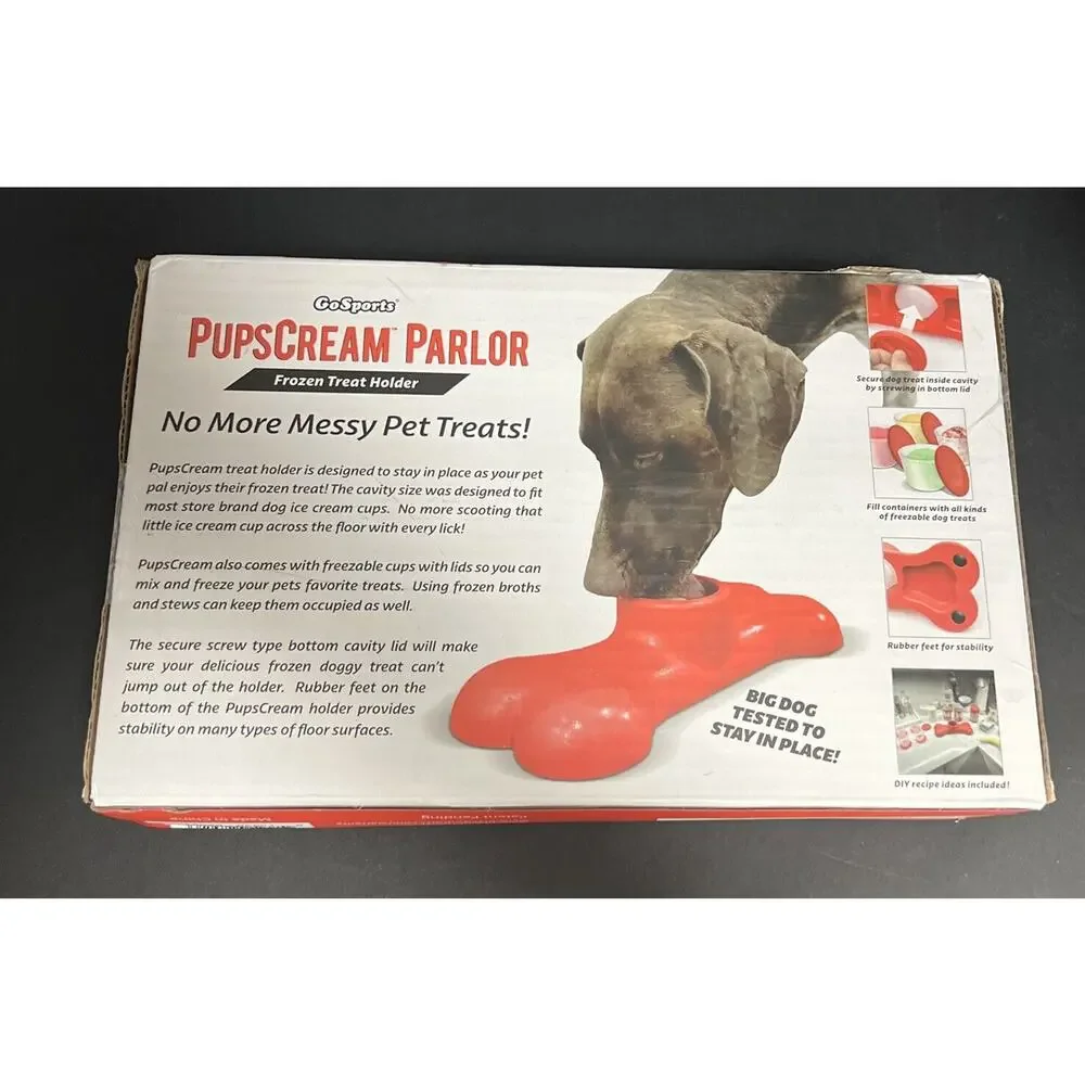 Pets Pupscream Parlor Non-Slip Frozen Dog Treat Ice Cream Holder No Mess Unused